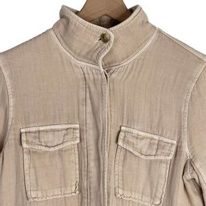 James Perse Utility Jacket Womens Size 3 Large Cotton Safari Military Chore Coat